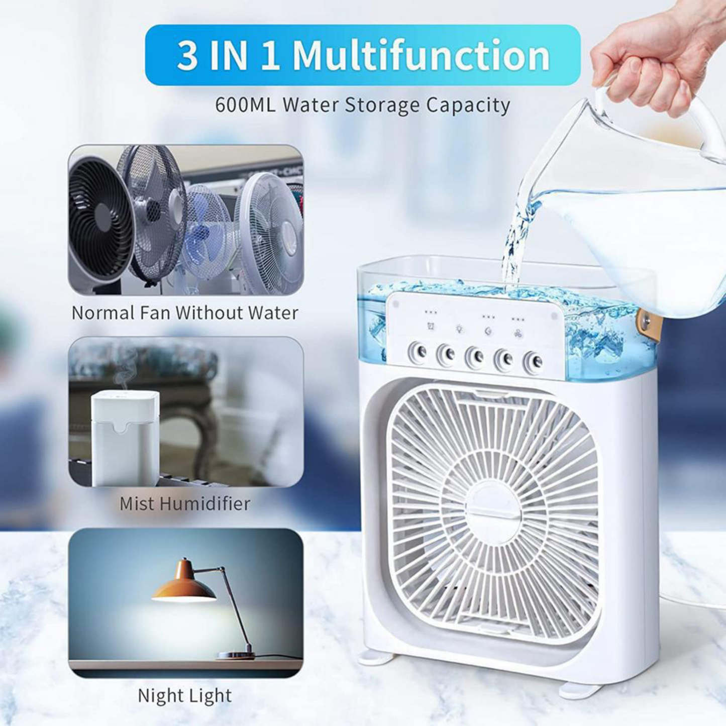 4 in 1 Mini Air Cooler (Japan Made - High Quality)