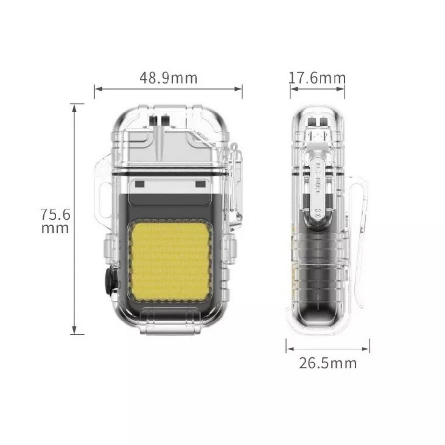 RECHARGEABLE LIGHTER WITH FLASHLIGHT - (JAPAN MADE - HIGH QUALITY)