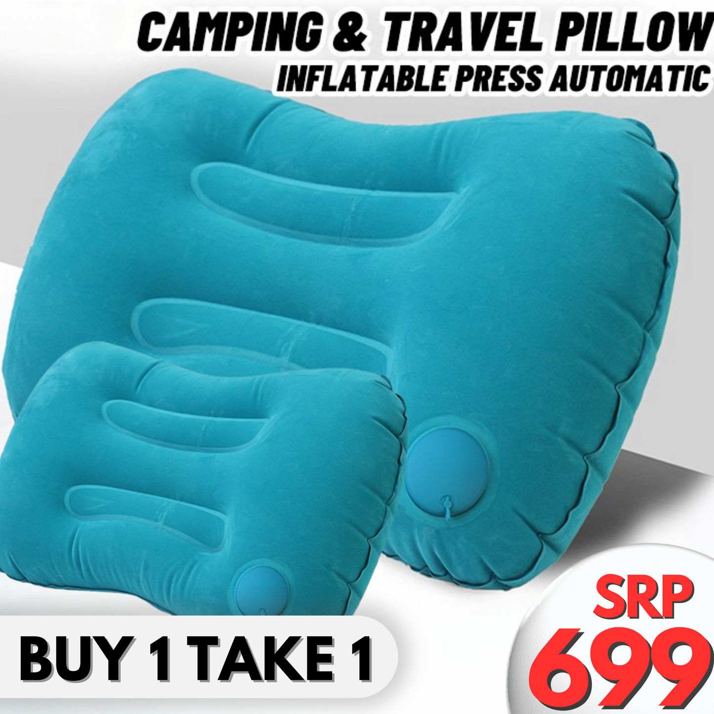 INFLATABLE CAMPING AND TRAVEL PILLOW (HIGH QUALITY)