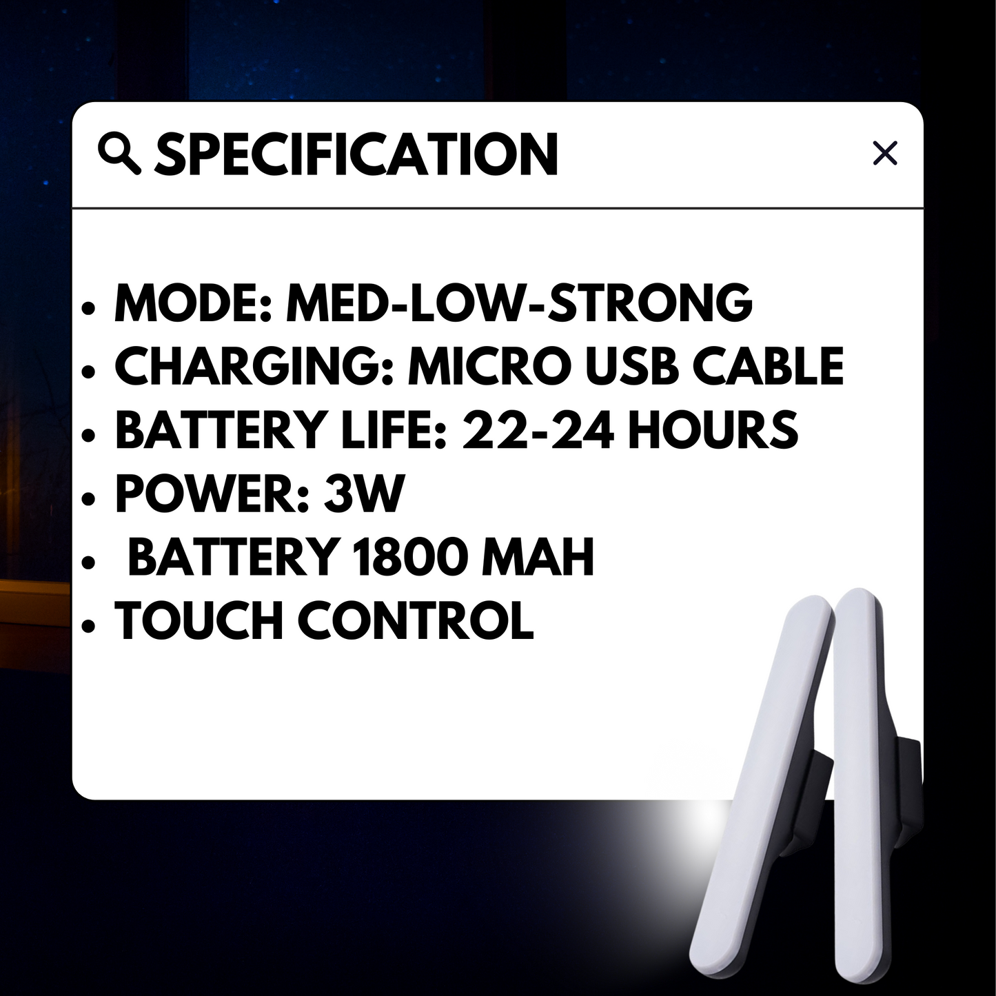 MAGNETIC RECHARGEABLE LED LIGHT