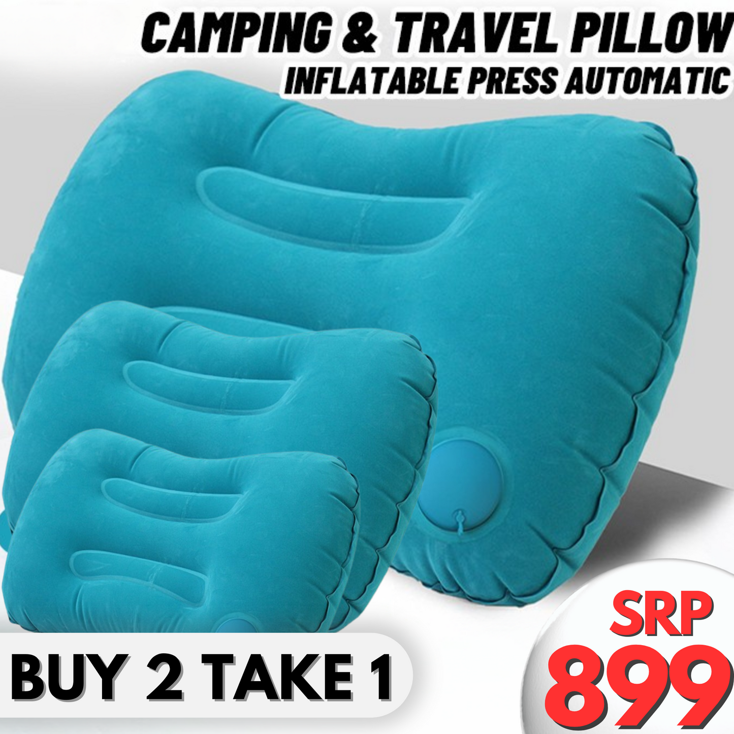 INFLATABLE CAMPING AND TRAVEL PILLOW (HIGH QUALITY)