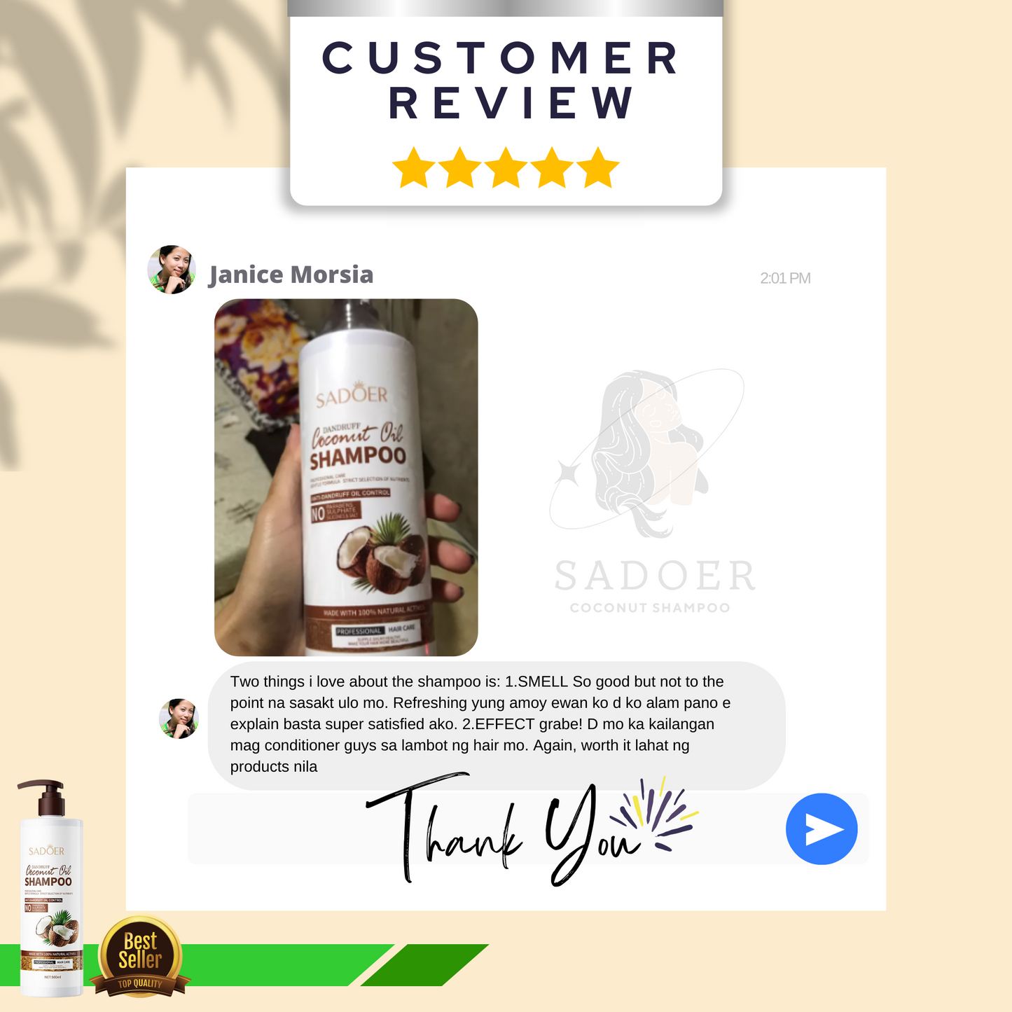 SADOER COCONUT SHAMPOO (AUTHENTIC)