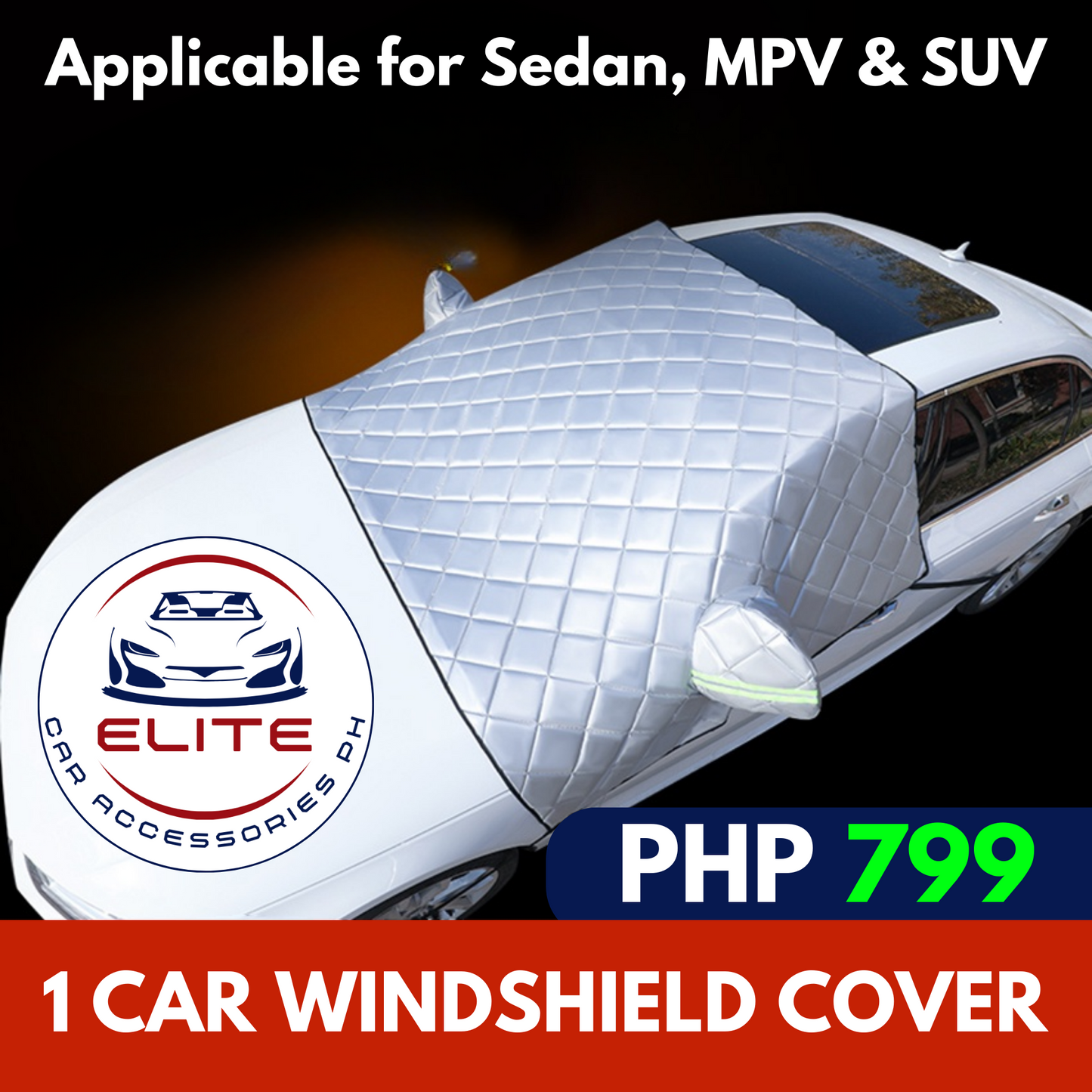 ELITE CAR WINDSHIELD COVER (SUNSHADE)