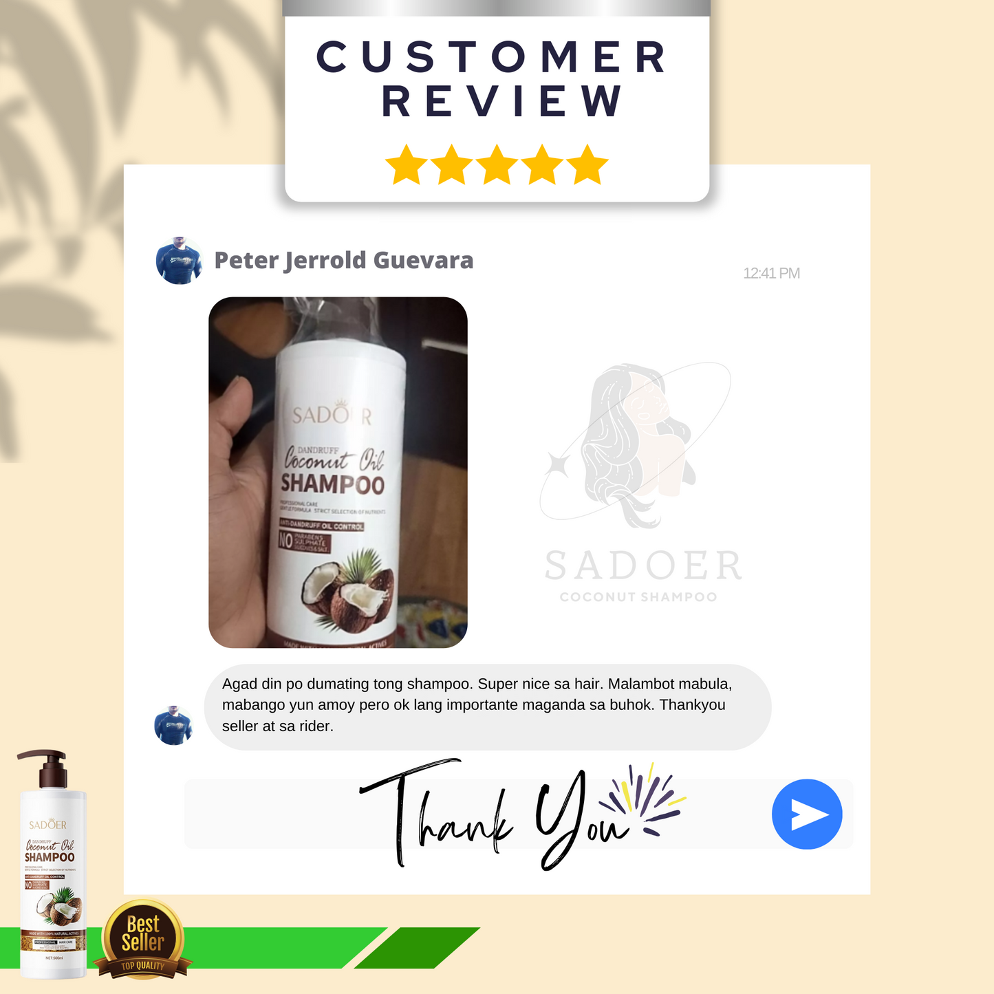 SADOER COCONUT SHAMPOO (AUTHENTIC)