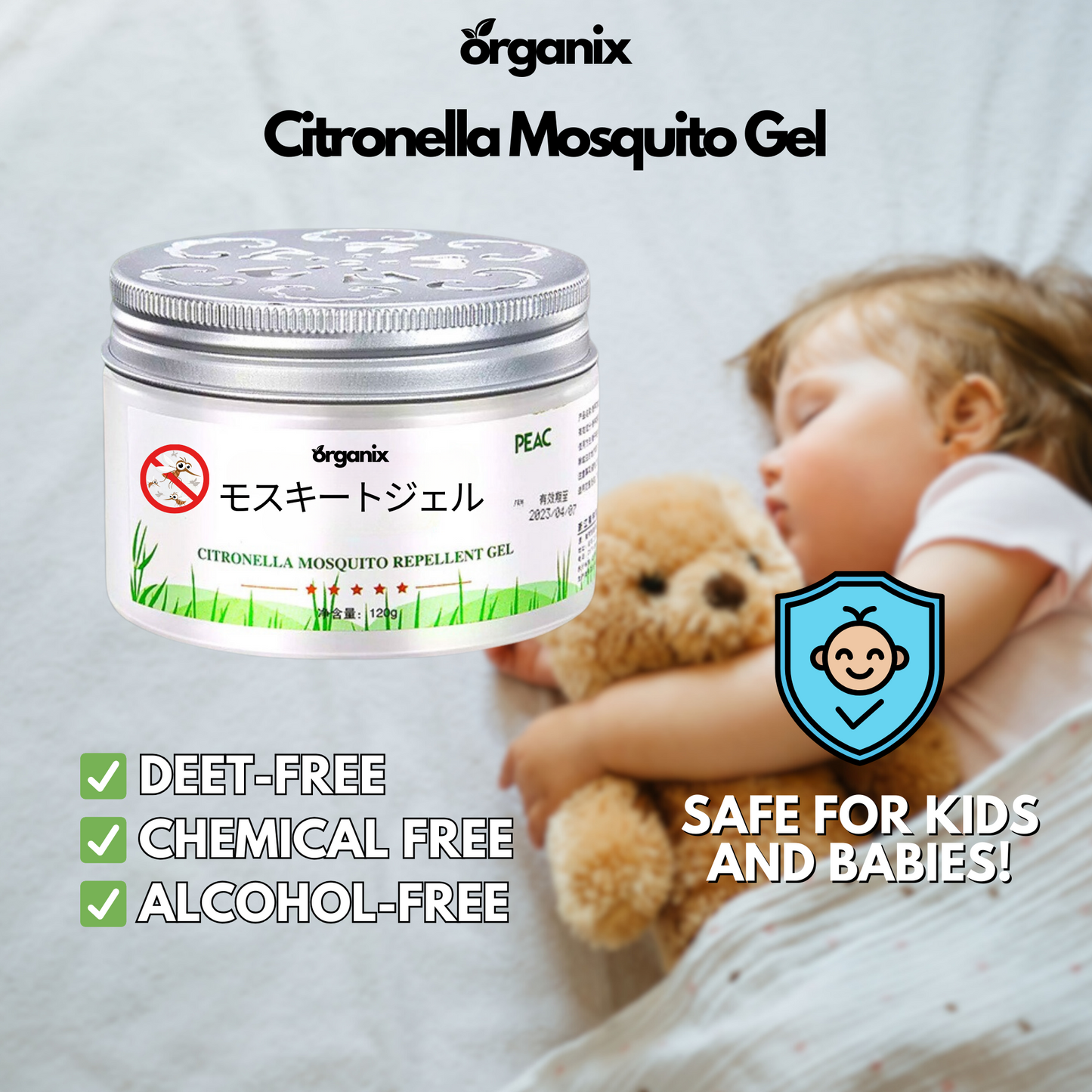 ORGANIX - Citronella Mosquito Gel Repellant