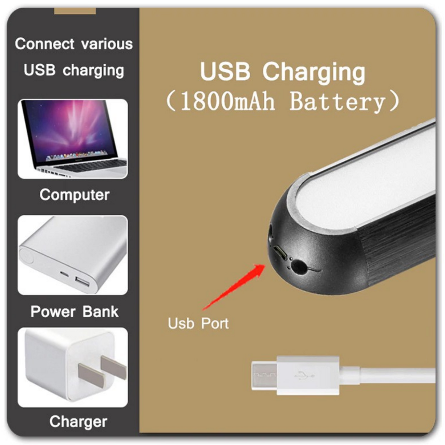 MAGNETIC RECHARGEABLE LED LIGHT