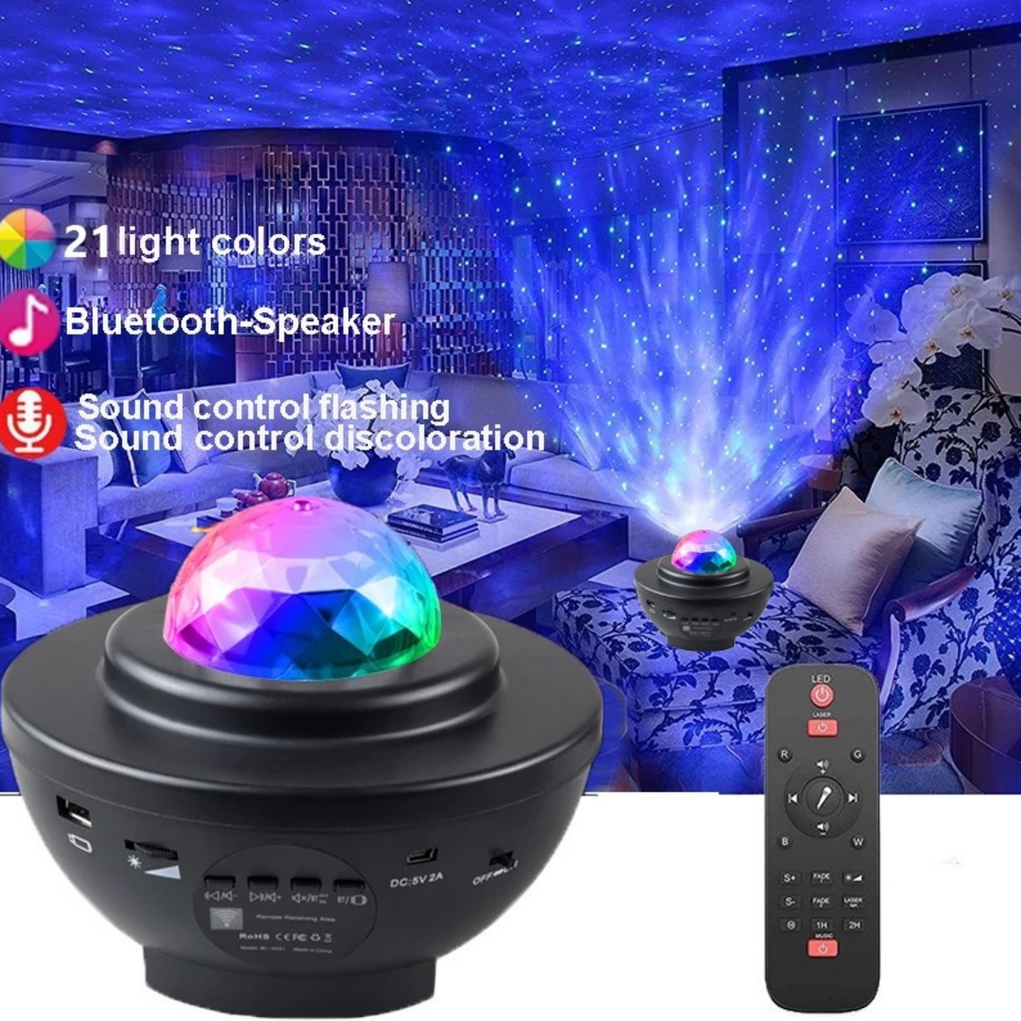 STARRY NIGHT PROJECTOR W/ SPEAKER